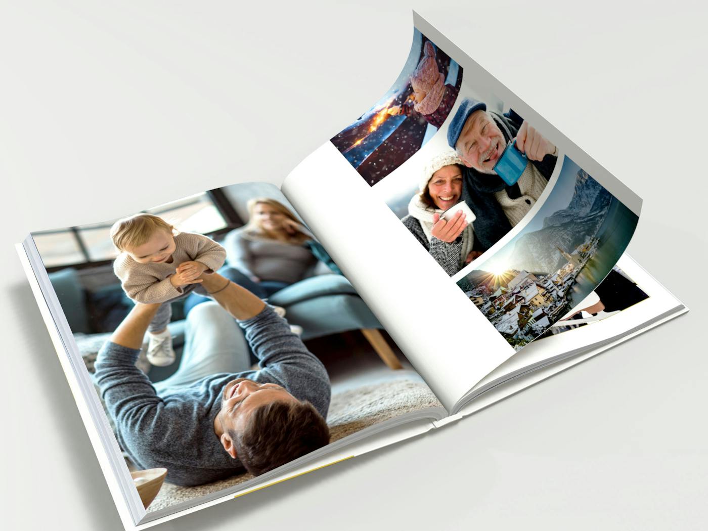 Fotobuch mit digitalen und analogen Fotos
