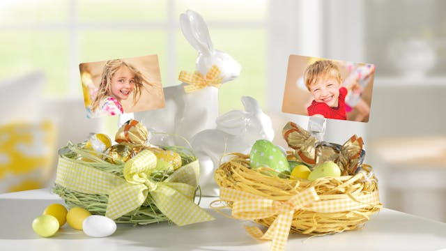 Diy Osternest Mit Foto Stickern Gestalten Pixum