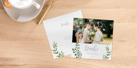 Ein Design f�r alle Karten rund um die Hochzeit