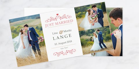 Karten zur Hochzeit - mit dem besten Design