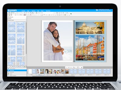 If you have selected a page layout, you can move, rotate or delete individual images or layout frames.