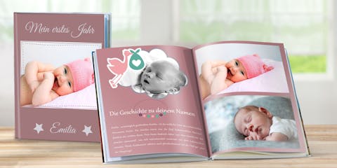 Design din personlige baby-fotobog online