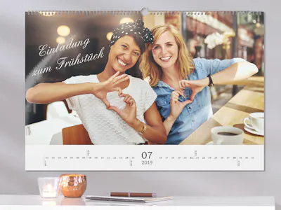 Fotokalender mit Spruch. 