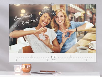 Fotokalender mit Spruch.