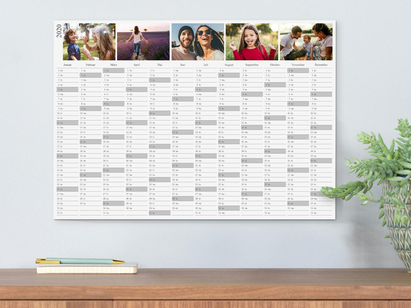 Calendario anual como planificador de las vacaciones