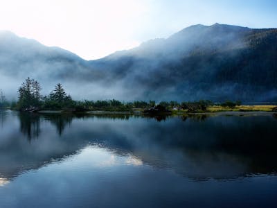 See in der Abendd�mmerung. 