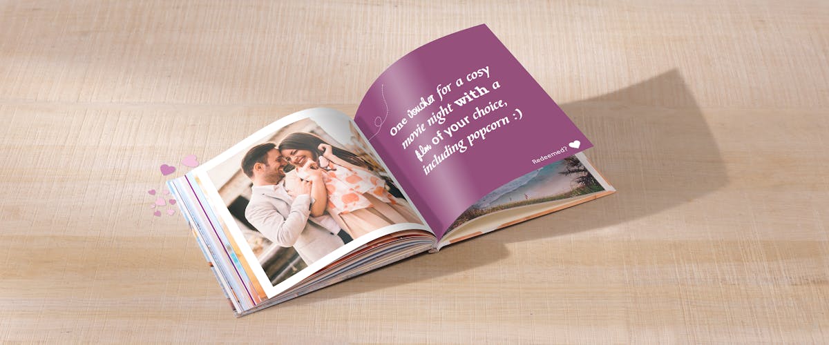 Pixum Photo Book designed as a voucher booklet