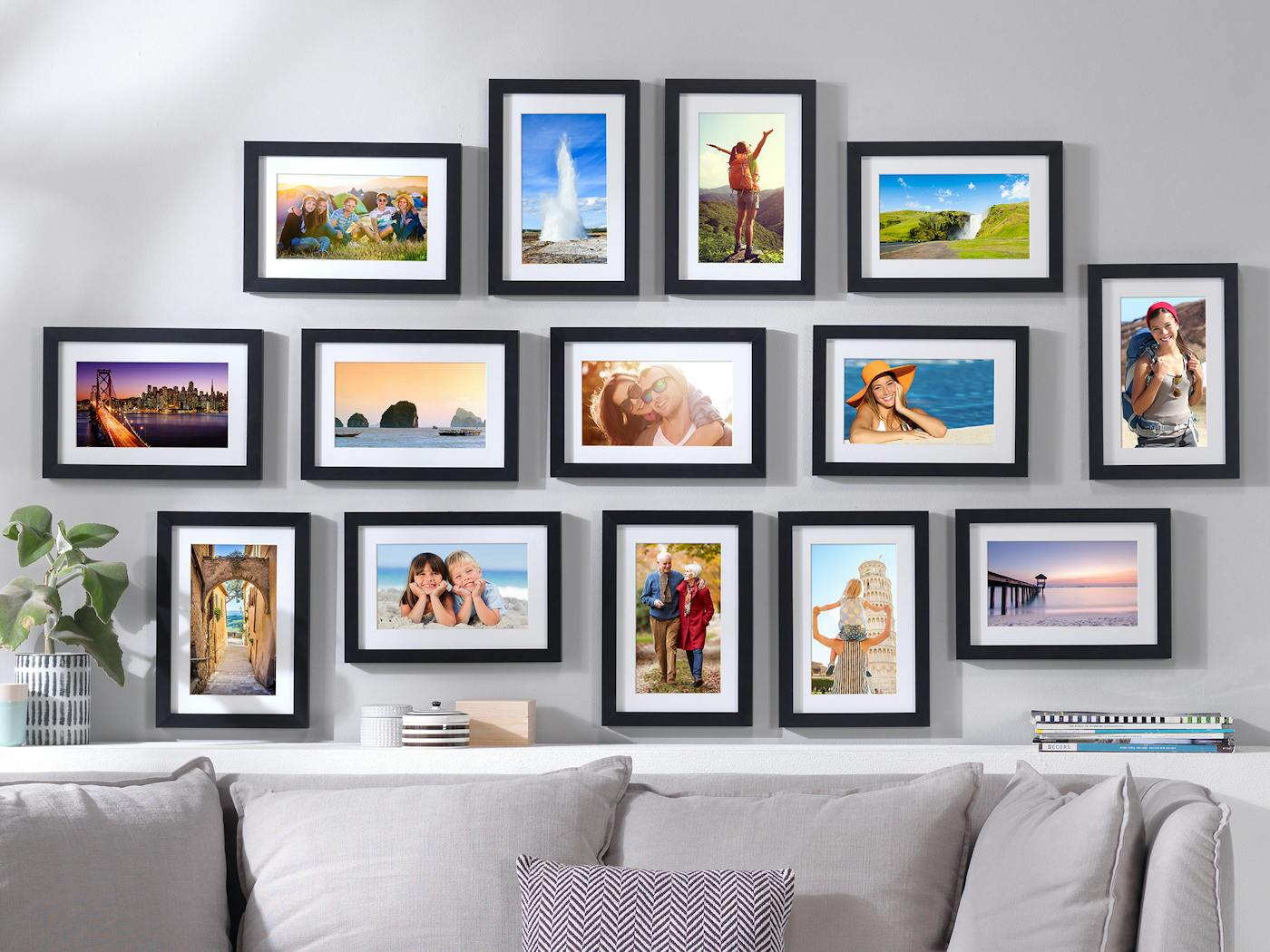 Gestalte deine leere Wand mit einer Fotogalerie