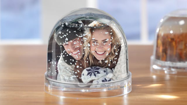 Palla di Neve Cuori con foto personalizzata