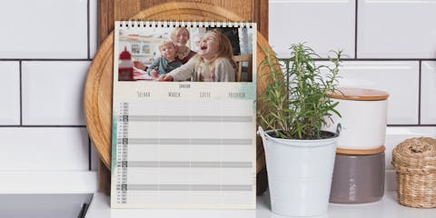 Gratis sjabloon - Familiekalender voor het nieuwe jaar