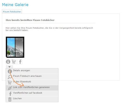 Genera il link per la pubblicazione
