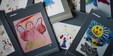Kleine kunstenaars: Meesterwerken van je kinderen in de kalender